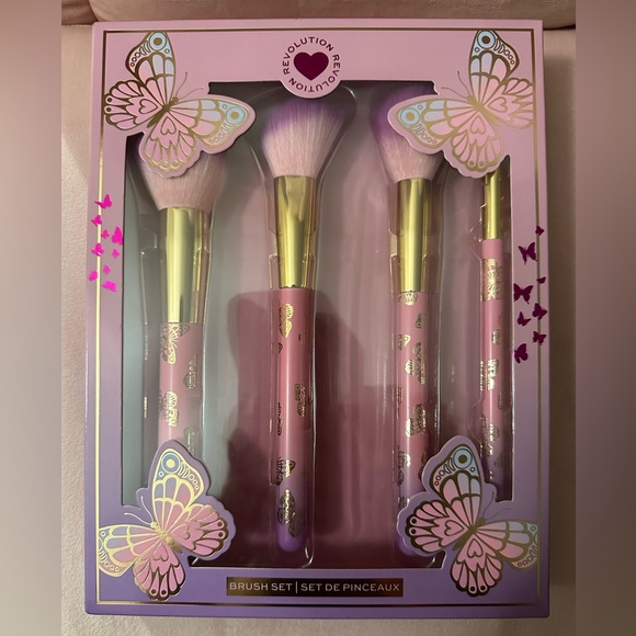 3/ $36 Makeup Brushes Butterfly Brush Set Vegan & Cruelty Free- Set of 4 Brushes - Picture 4 of 7